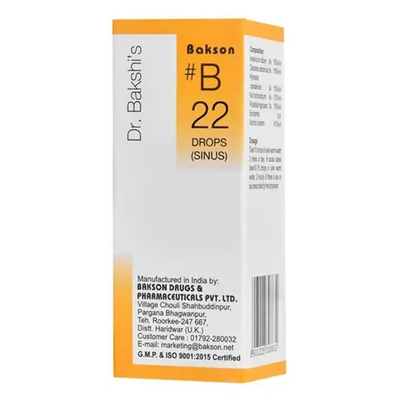 Bakson's Homeopathy B22 Sinus Drops