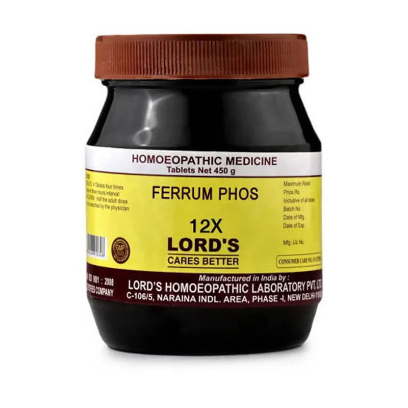 Lord's Homeopathy Ferrum Phos Biochemic Tablets