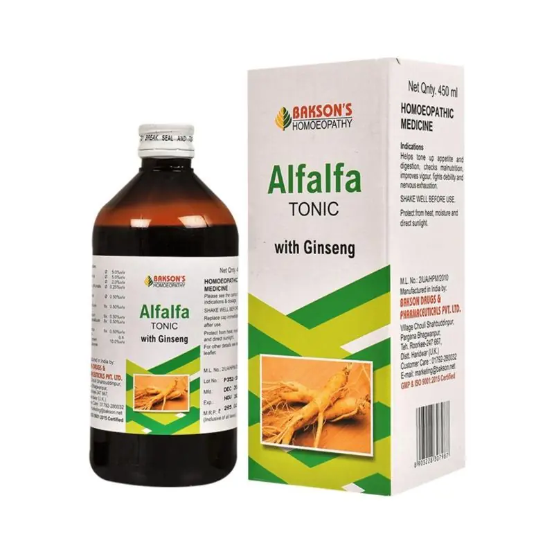 Bakson's Homeopathy Alfalfa Tonic with Ginseng