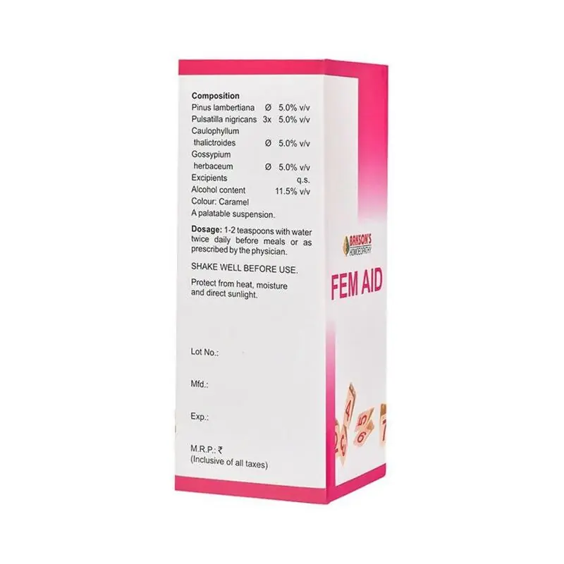 Bakson's Homeopathy Fem Aid Syrup
