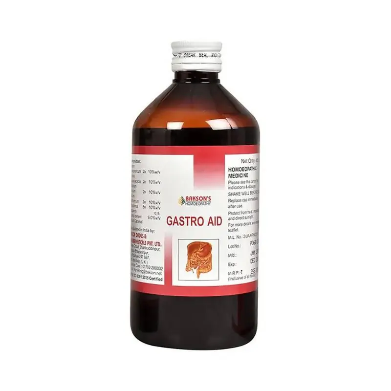 Bakson's Homeopathy Gastro Aid Syrup Sugar Free