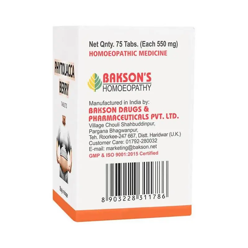 Bakson's Homeopathy Phytolacca Berry Tablets